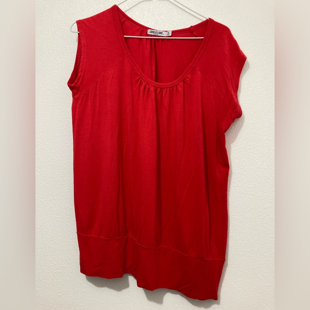 Lock & Love Premium Women’s Cap Sleeve Shirt Burnt Orange Classic Size XL